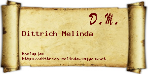 Dittrich Melinda névjegykártya